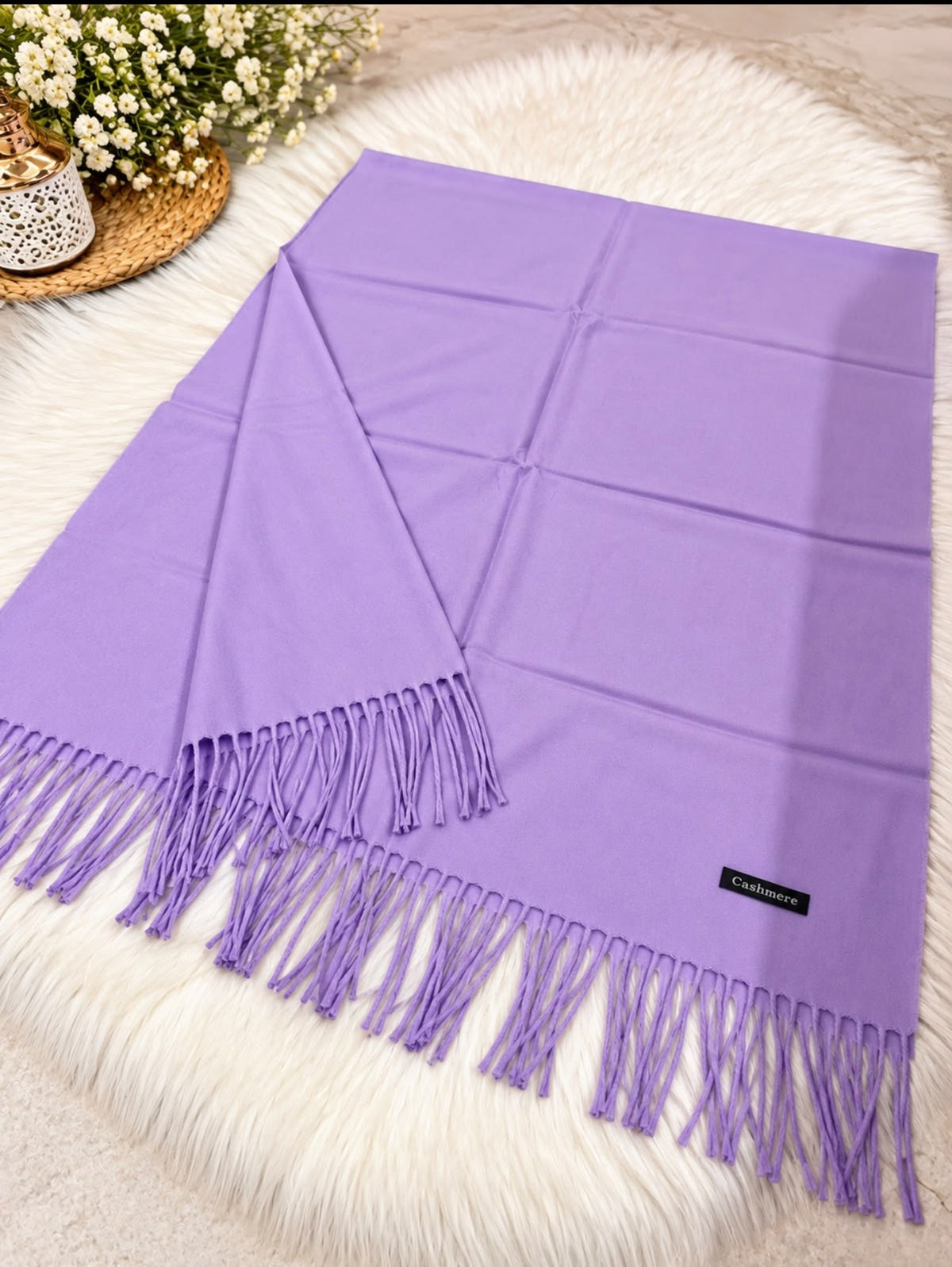 Single Shade Wool Mini Shawl