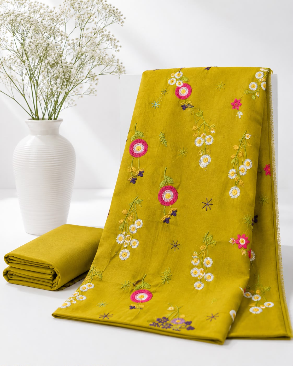 Flora blossom embroidered suit