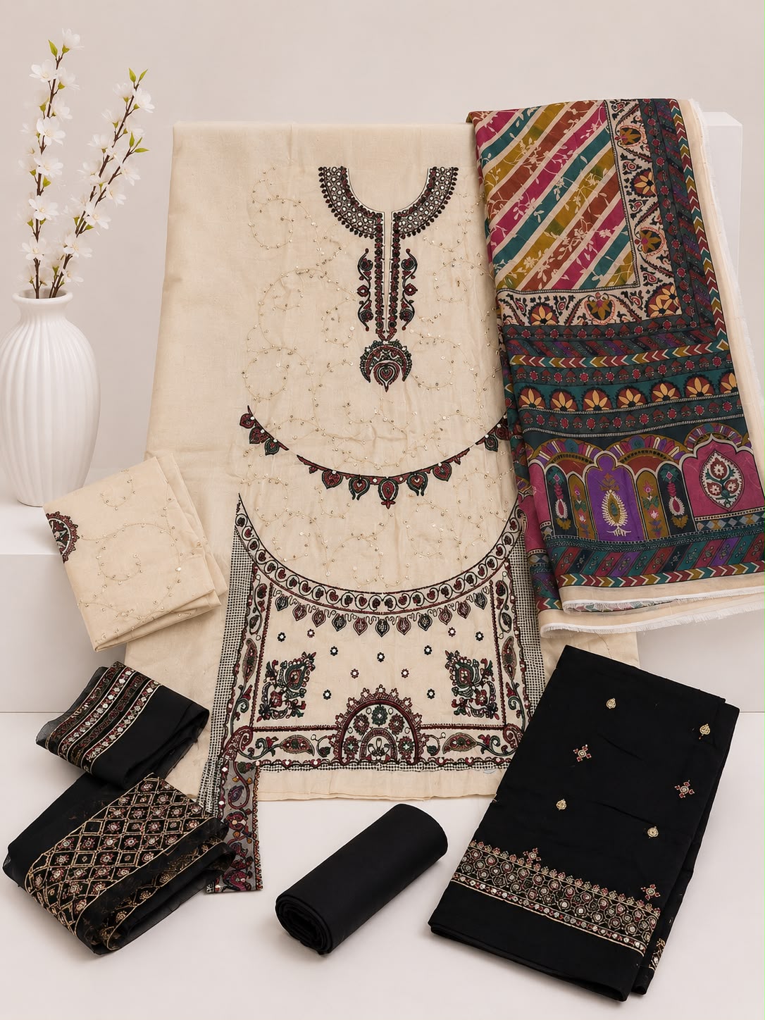 Ivory Heritage | Luxury 3PC Lawn Suit