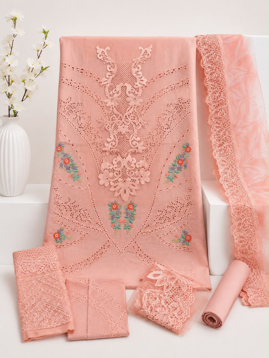 Peach | Luxury 3PC Lawn Suit