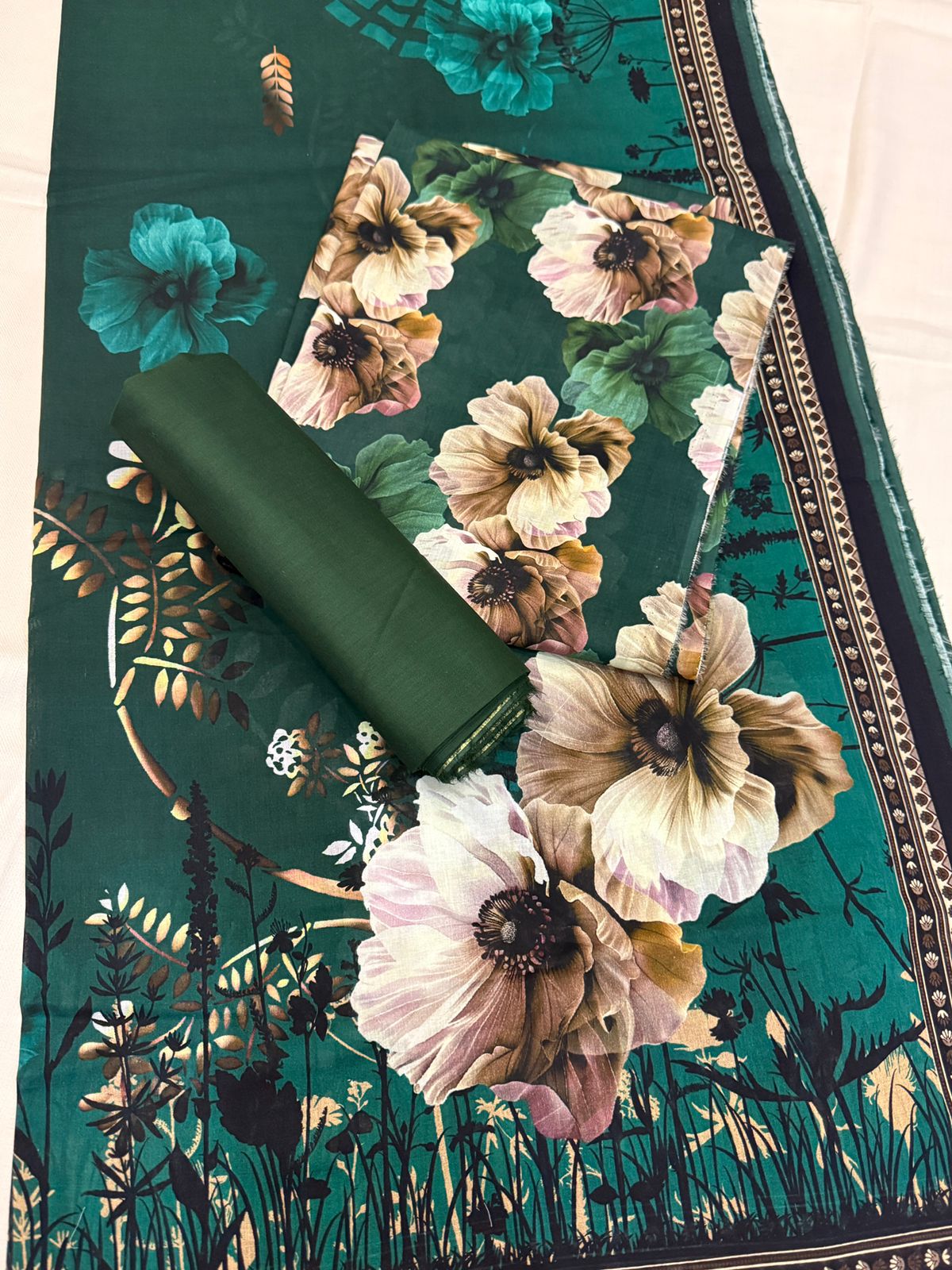 3 PC. LAWN UNSTITCHED SUIT