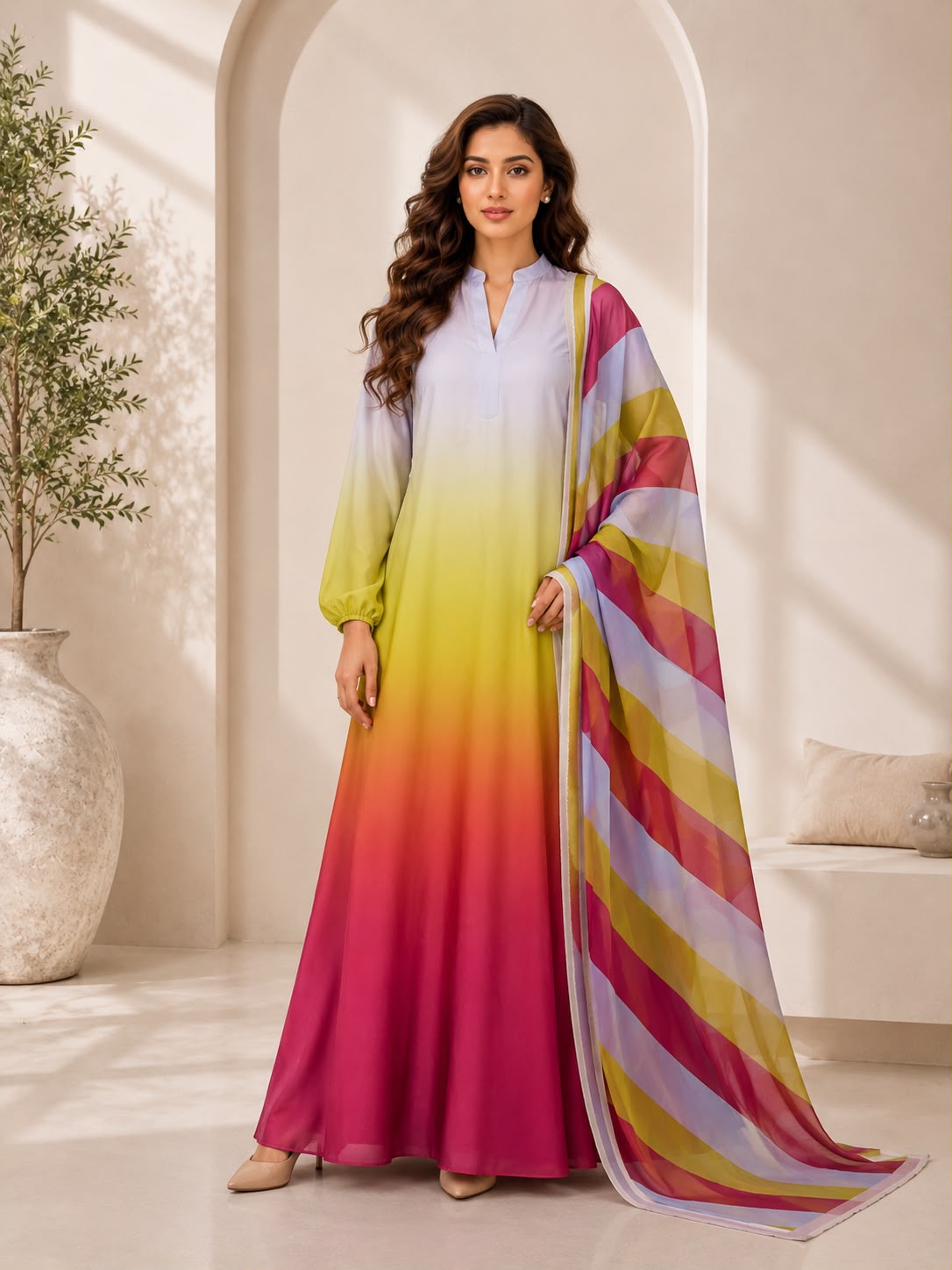 elegant Unstitched Kaftan