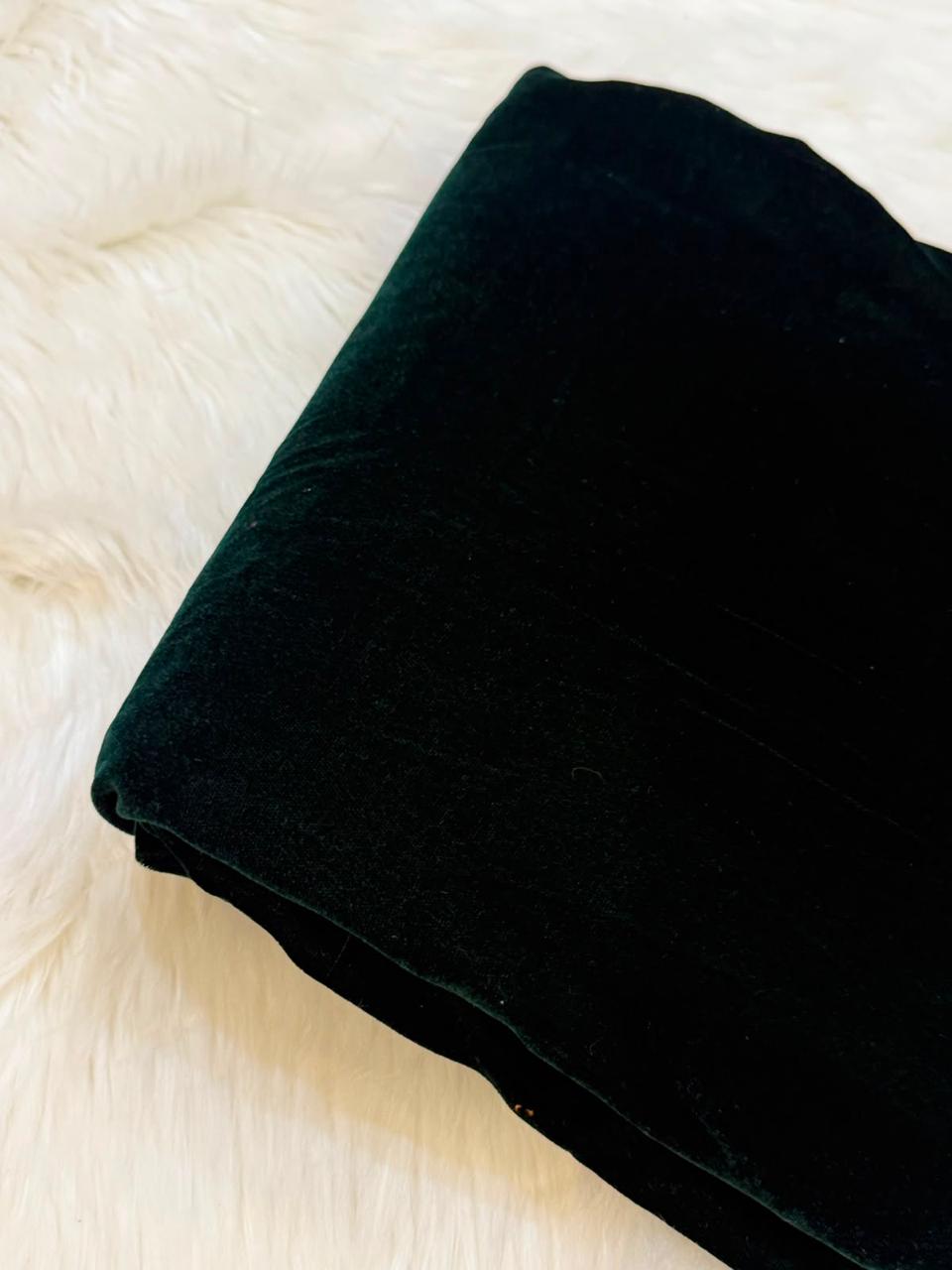 Bottle green Micro Velvet – Plain Fabric