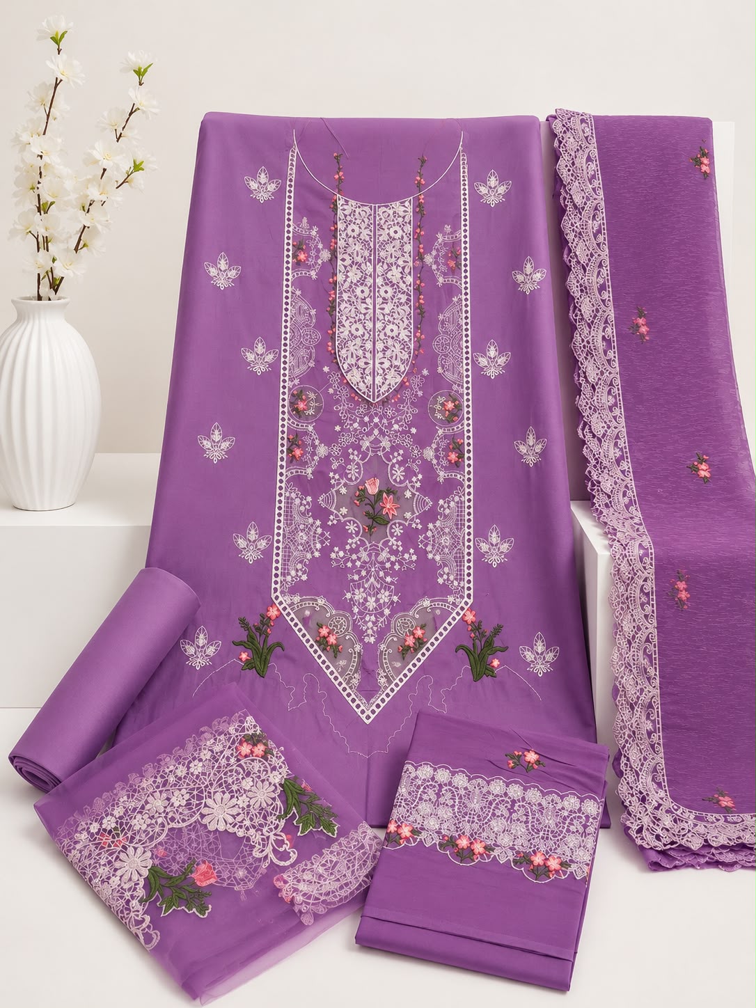 Lavender Royale | Luxury 3PC Lawn Suit