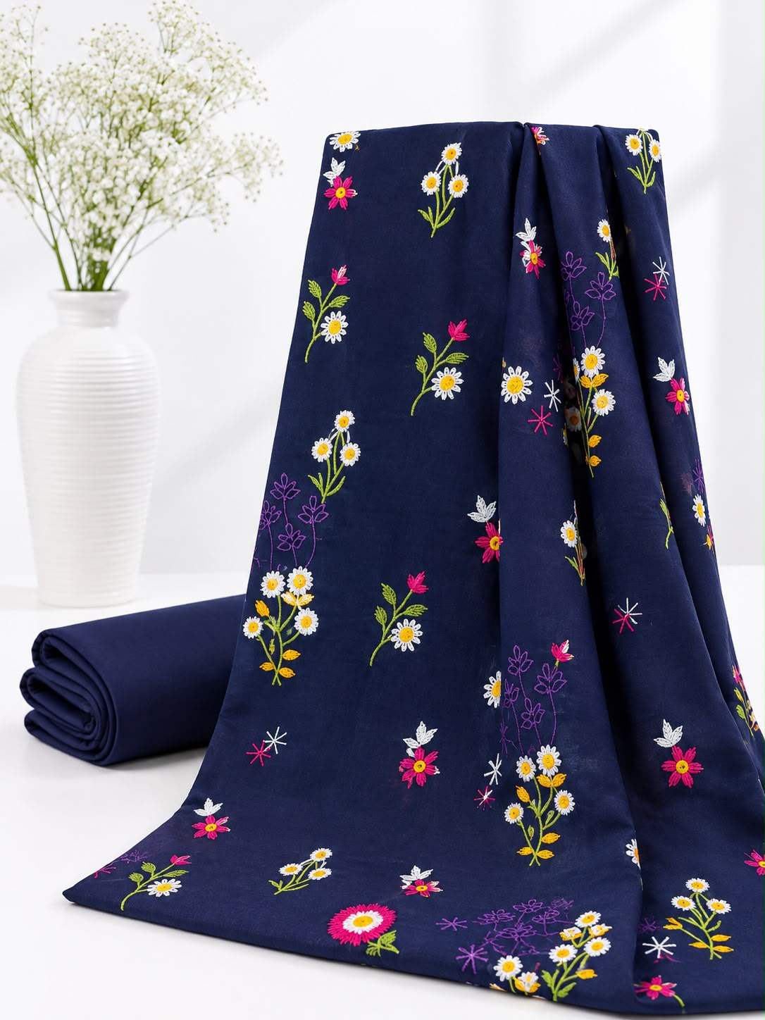 Flora blossom embroidered suit