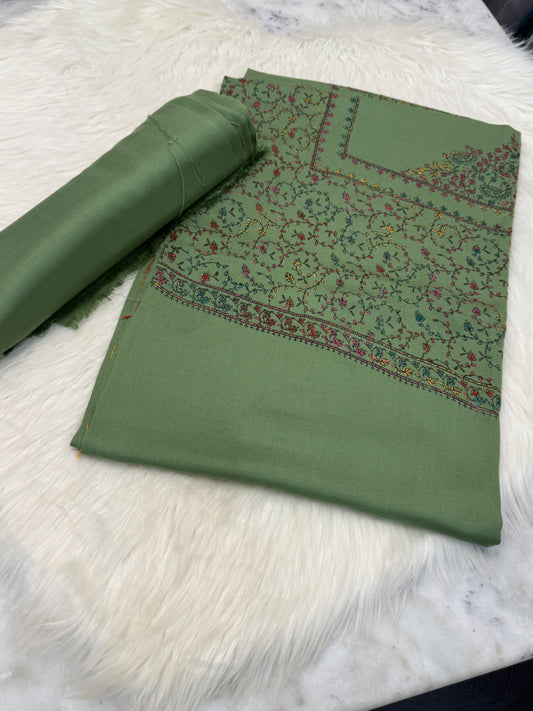 Pashmina wool katcha tanka Taj three pc pista