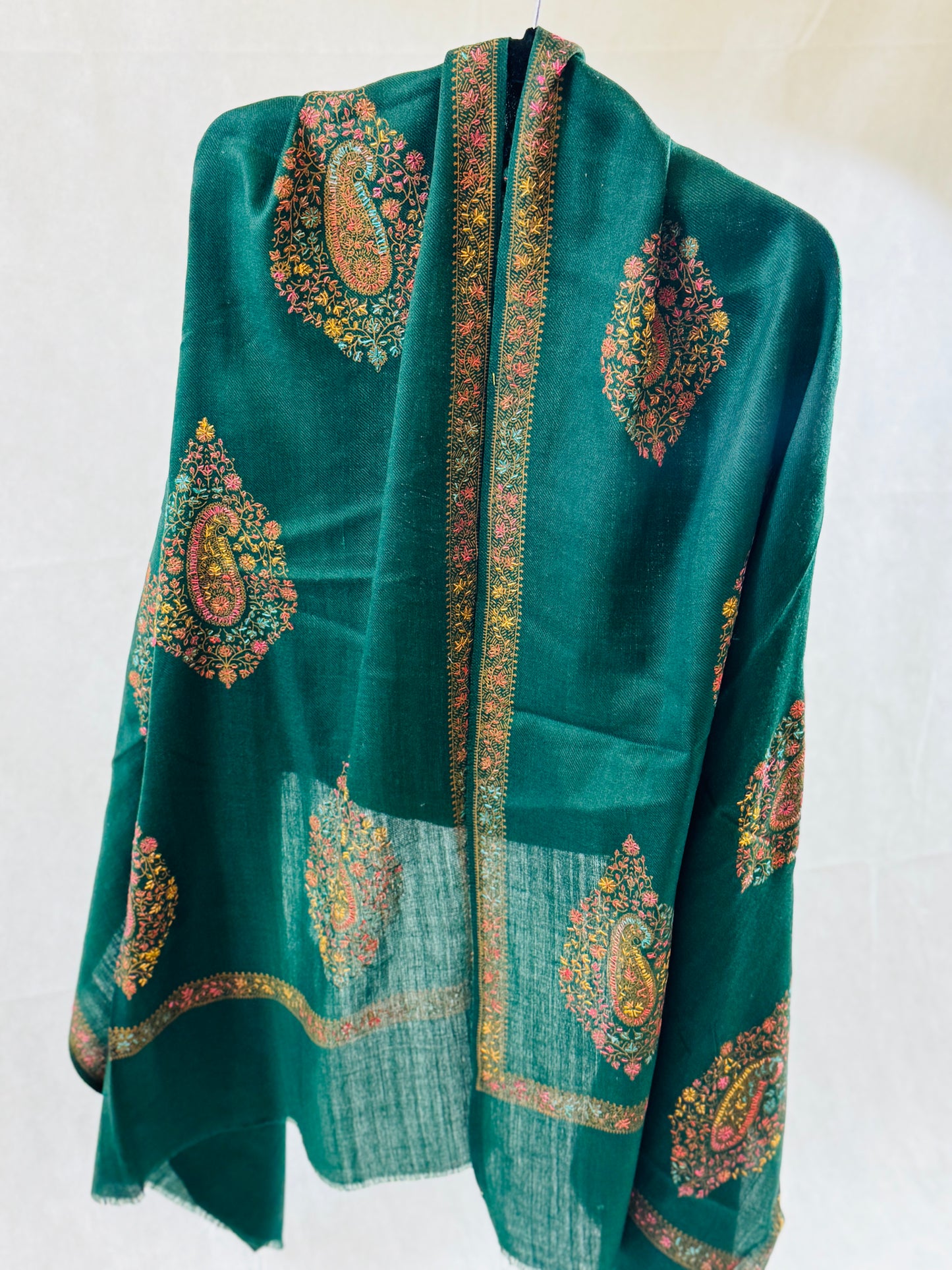 Embroidered mini pashmina shawl