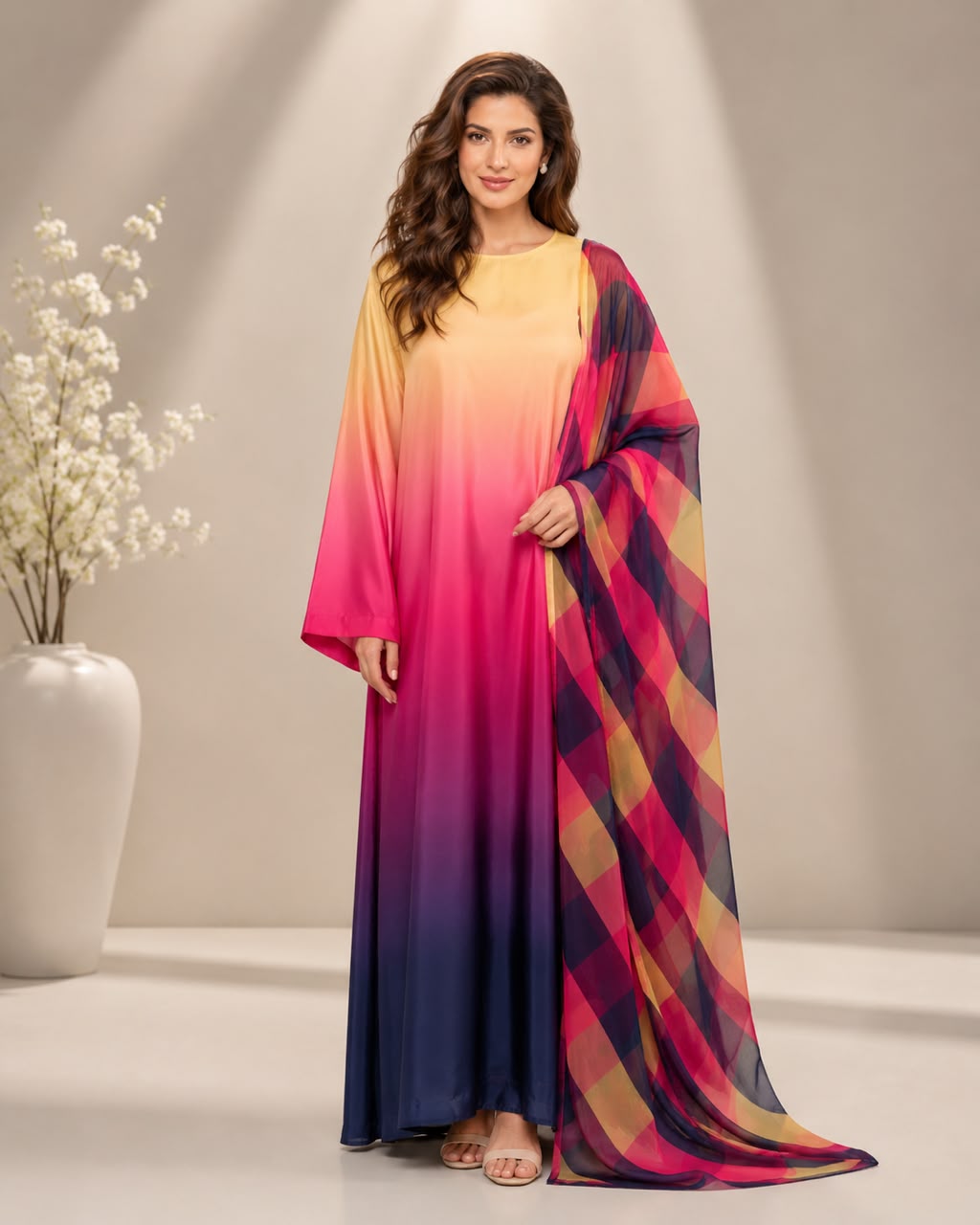 elegant Unstitched Kaftan