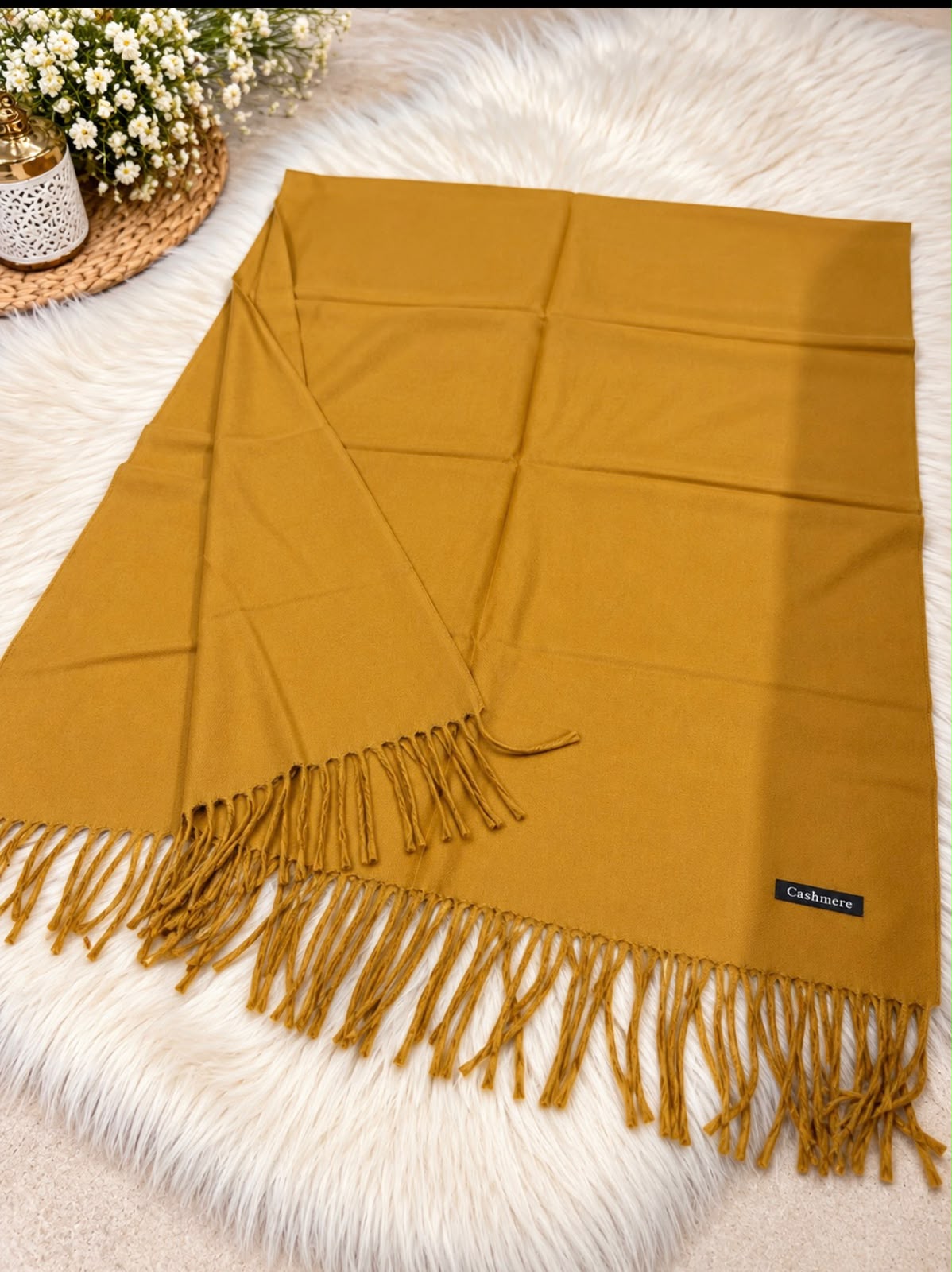 Single Shade Wool Mini Shawl