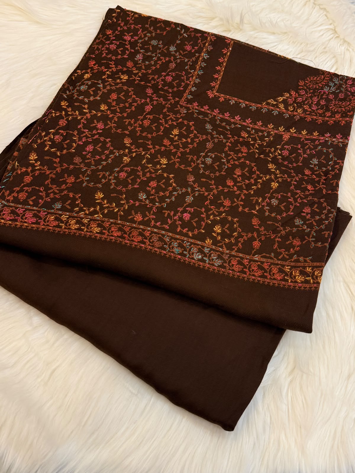 Pashmina Kacha Tanka Taj Brown 3PC