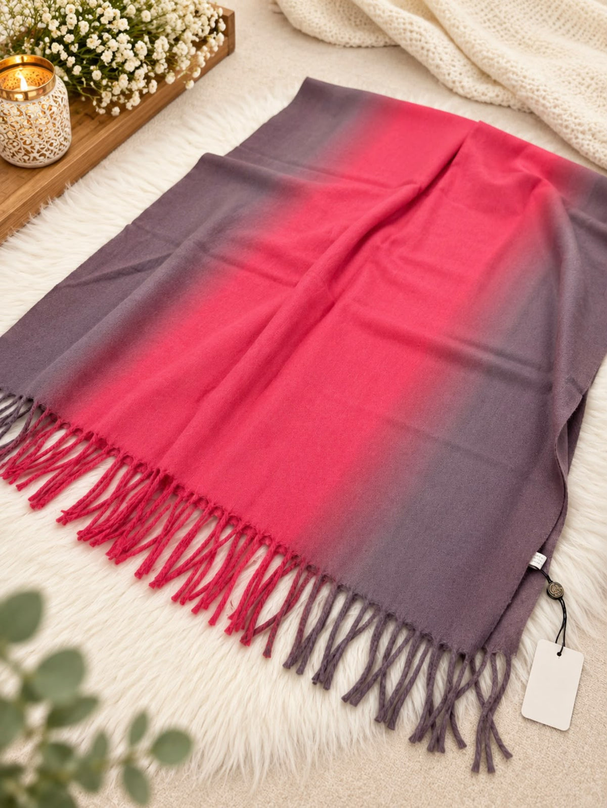 Multi Shades Wool Mini Shawl