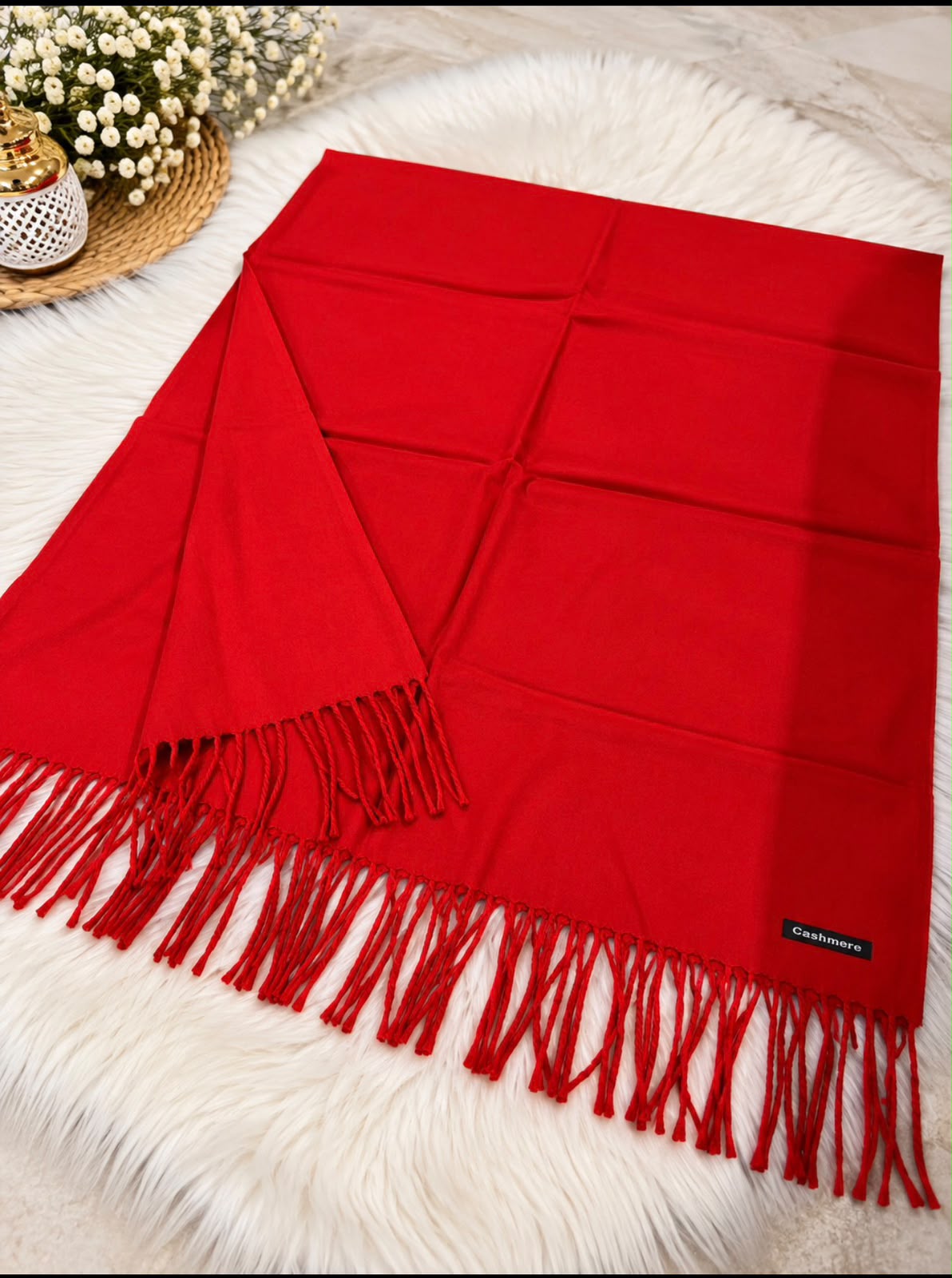 Single Shade Wool Mini Shawl