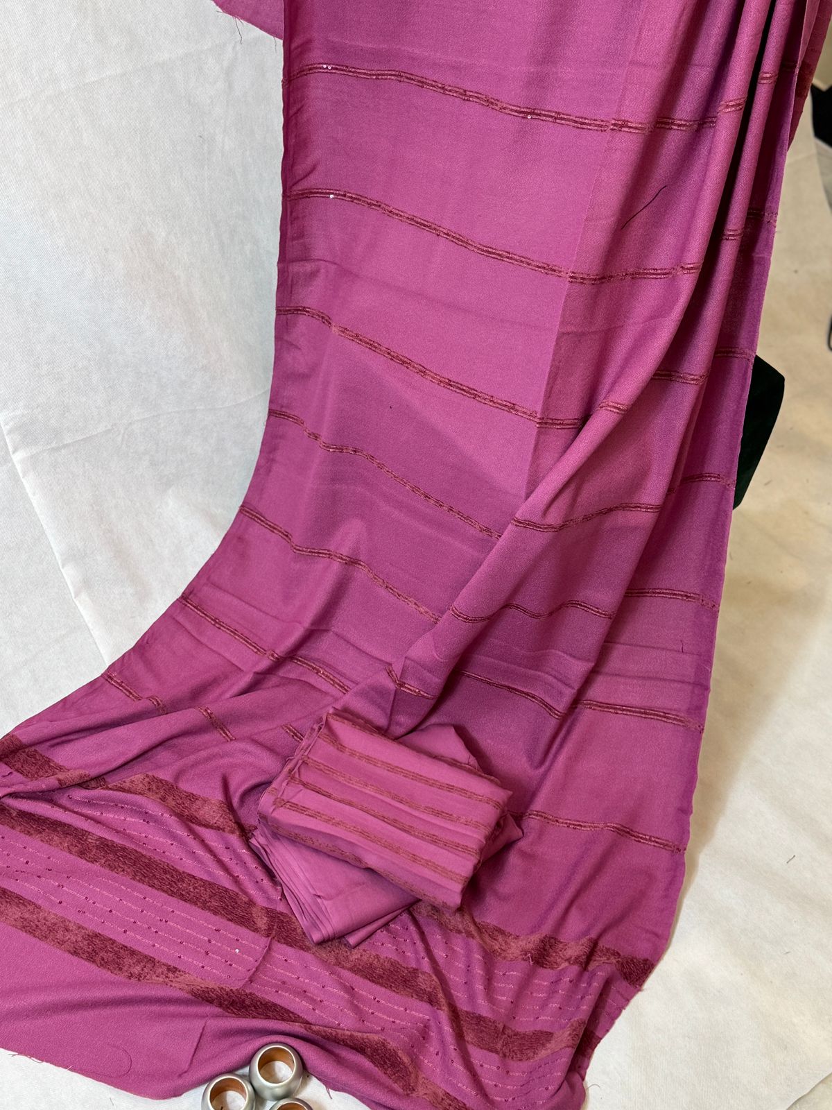 Three pc dhanak velvet suit