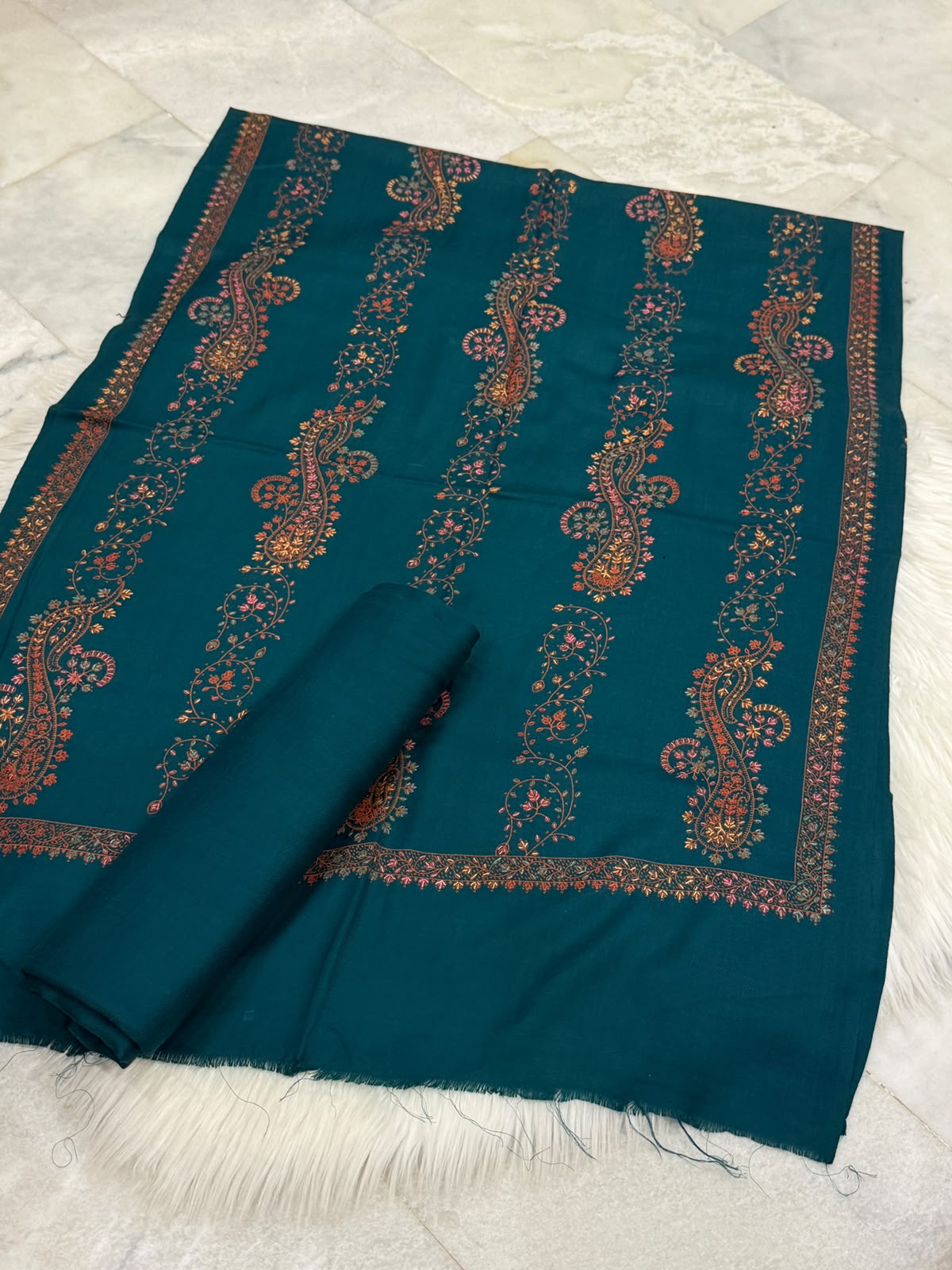 Pashmina wool kacha tanka zinc 3pc