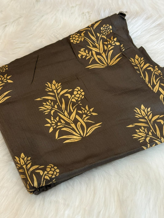 Printed Cotria Fabric 2-Piece Suit