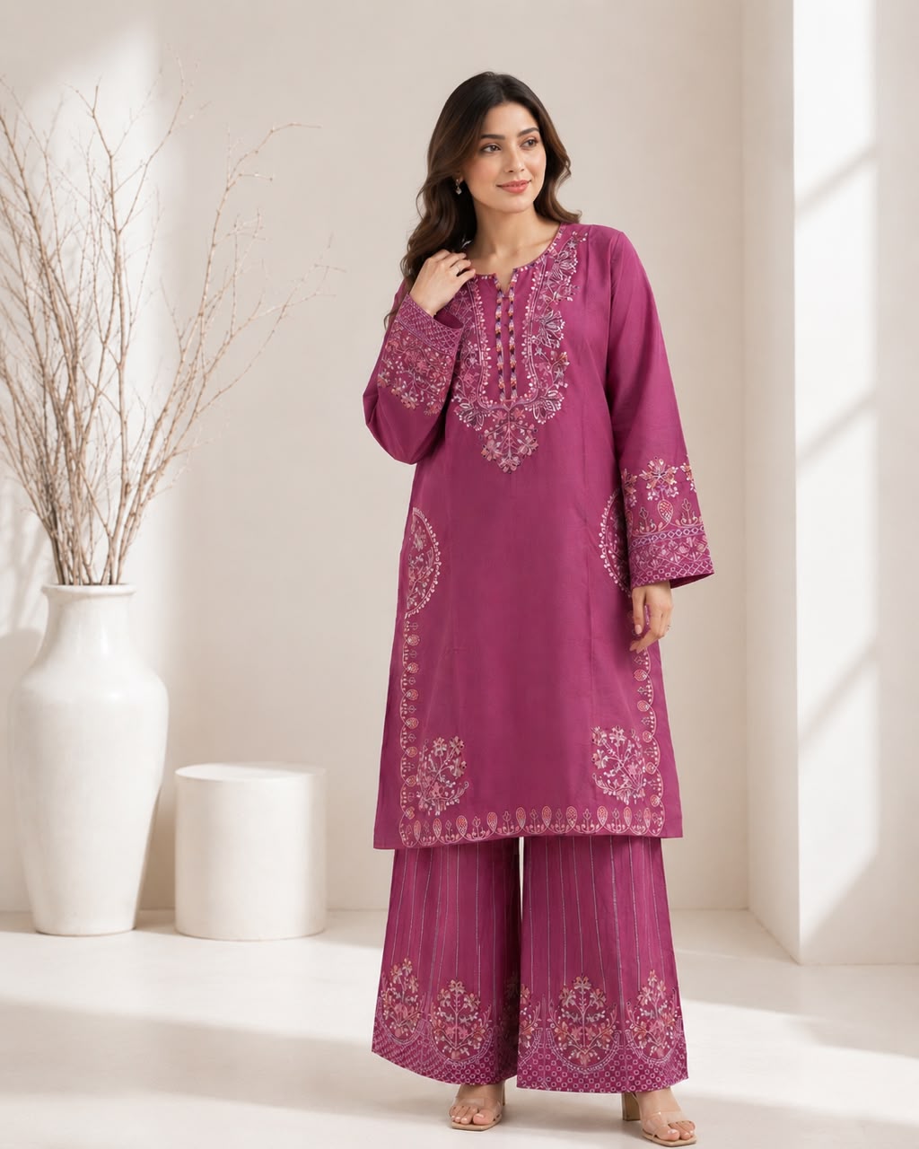 Meher Plum Two Pc