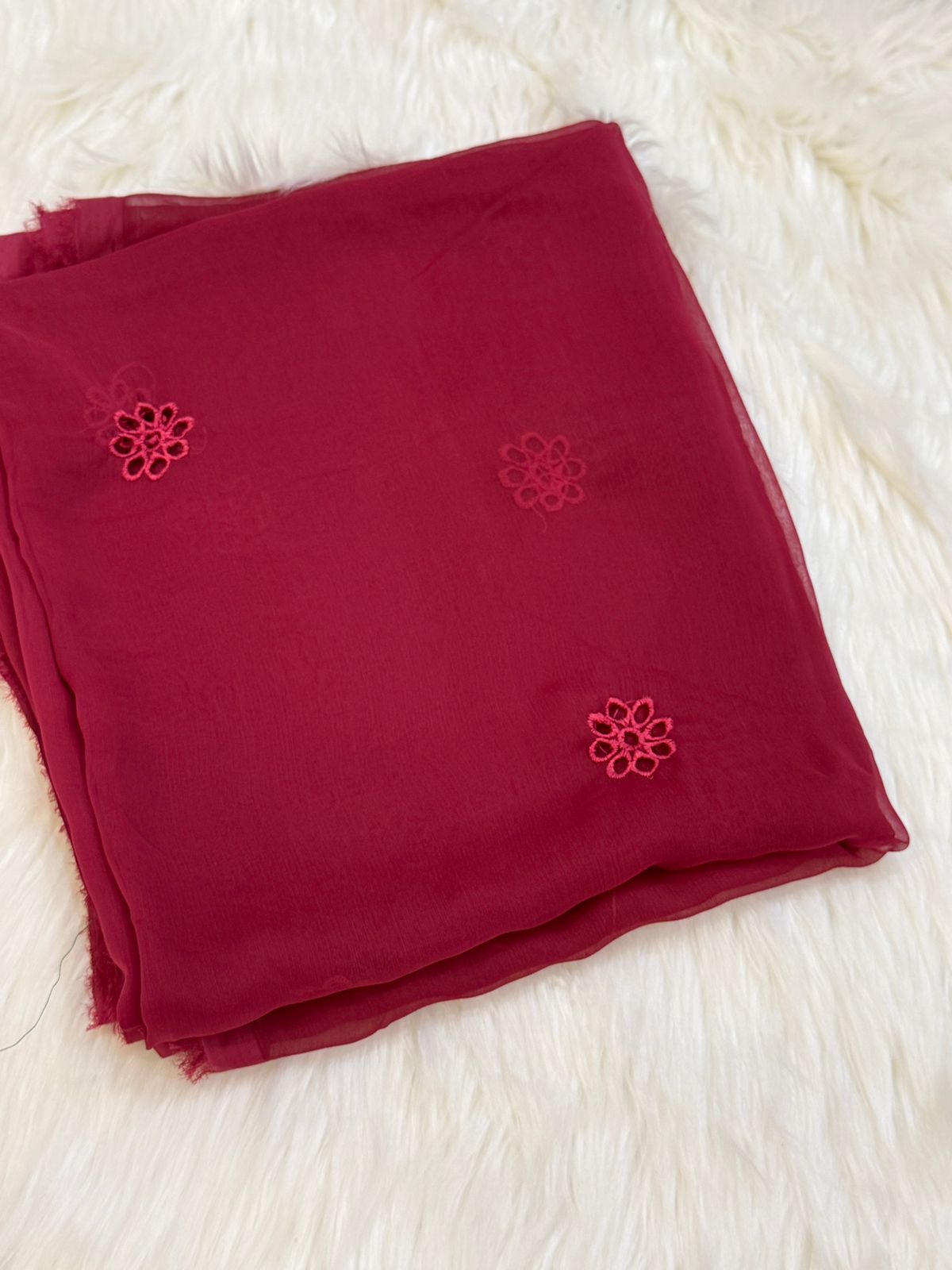 Chiffon embroidered dupatta