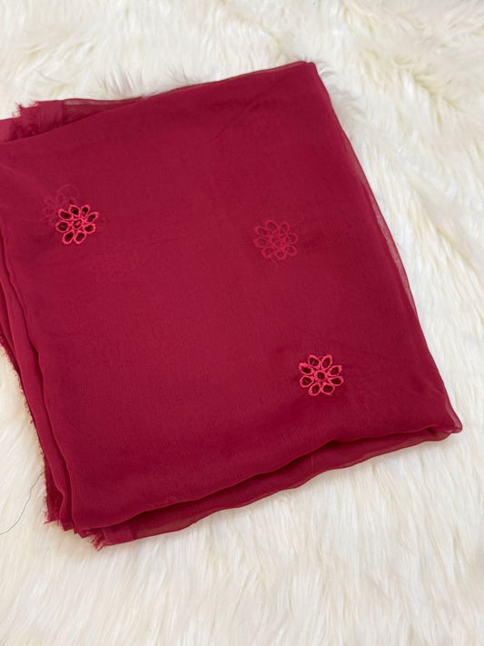 Chiffon embroidered dupatta