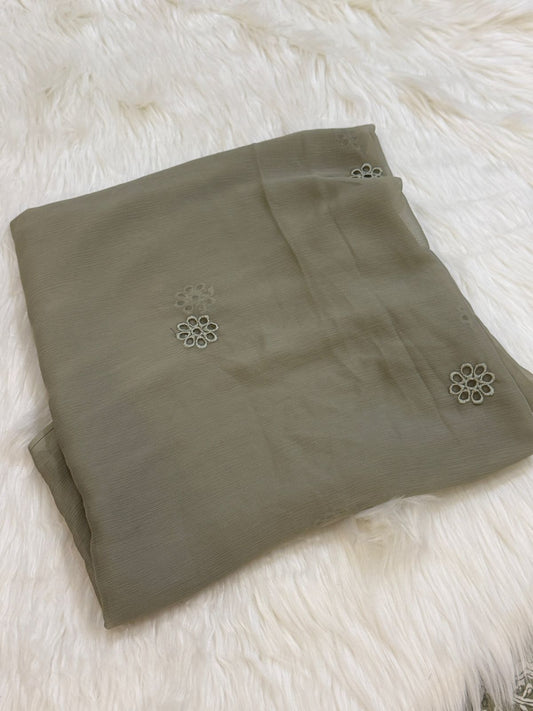 Chiffon embroidered dupatta