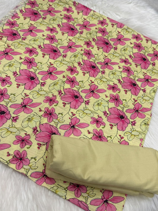 Doria Linen Printed 2PC – Unstitched