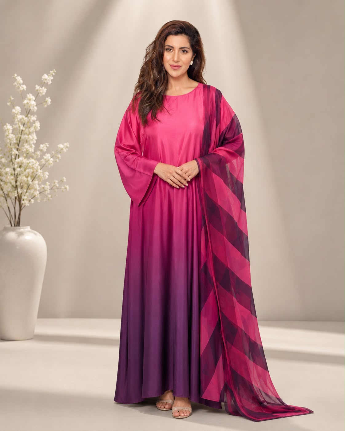 elegant Unstitched Kaftan