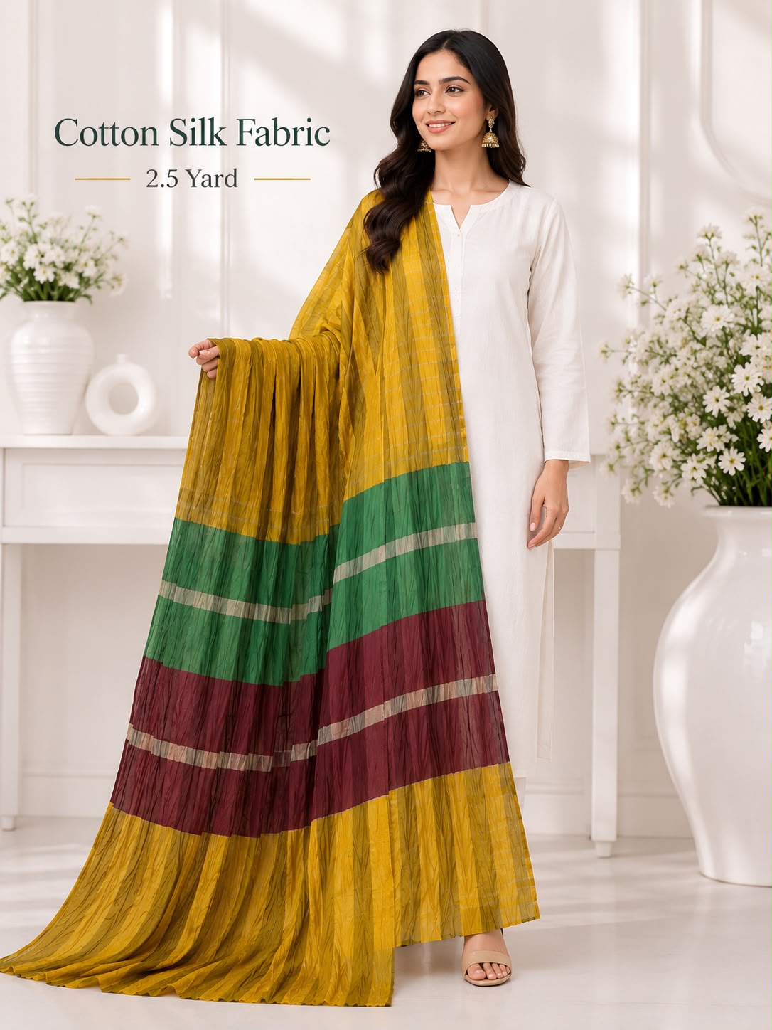 Cotton Silk  Fabric