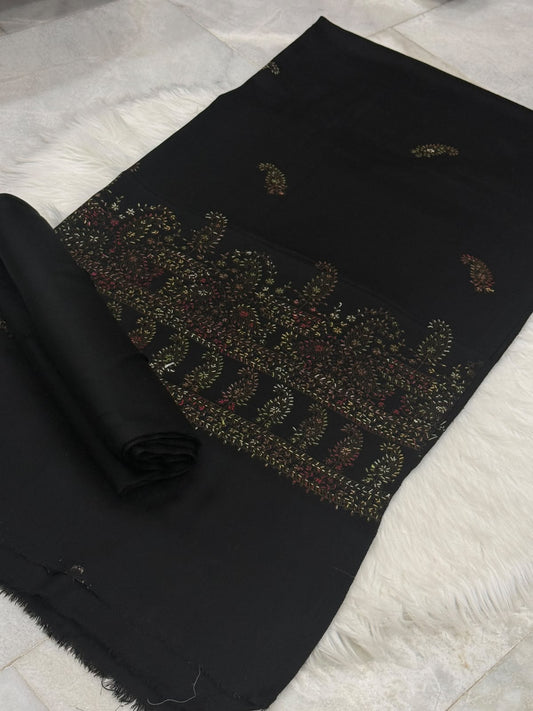 Pashmina Kacha Tanka Black 3PC
