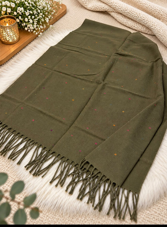 Dot mini wool shawl