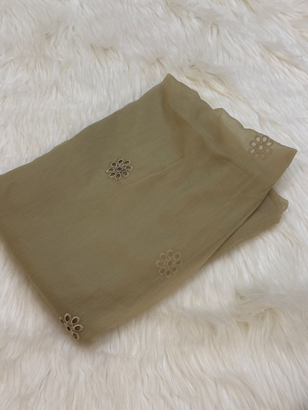 Chiffon embroidered dupatta