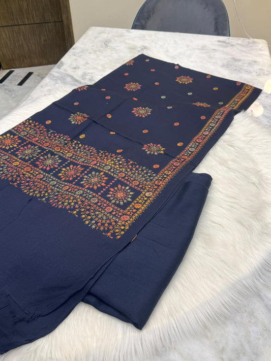 BI.Pashmina Kacha Tanka navy blue 3PC