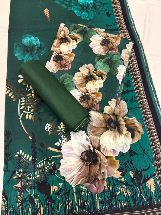 3 PC. LAWN UNSTITCHED SUIT