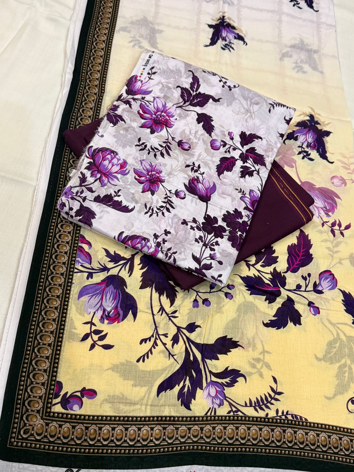 3 PC. LAWN UNSTITCHED SUIT