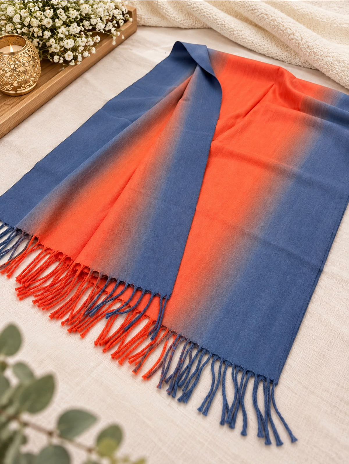 Multi Shades Wool Mini Shawl