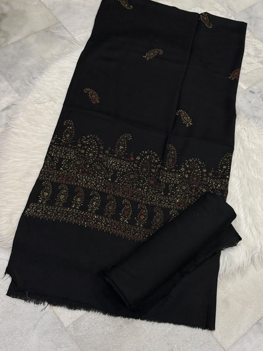 Pashmina Kacha Tanka Black 3PC