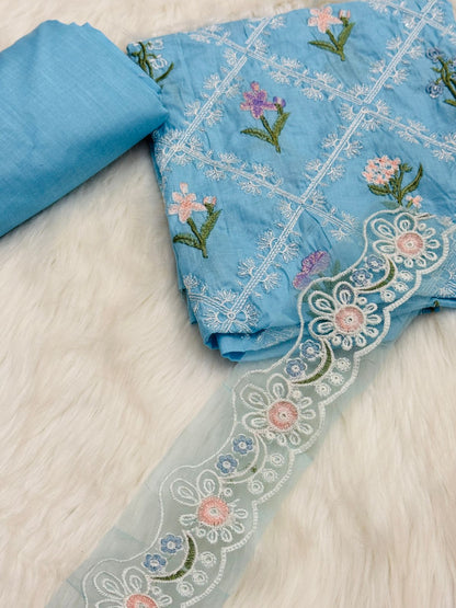 2pc embroidered