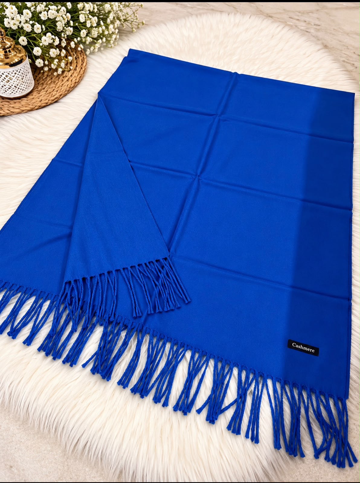 Single Shade Wool Mini Shawl