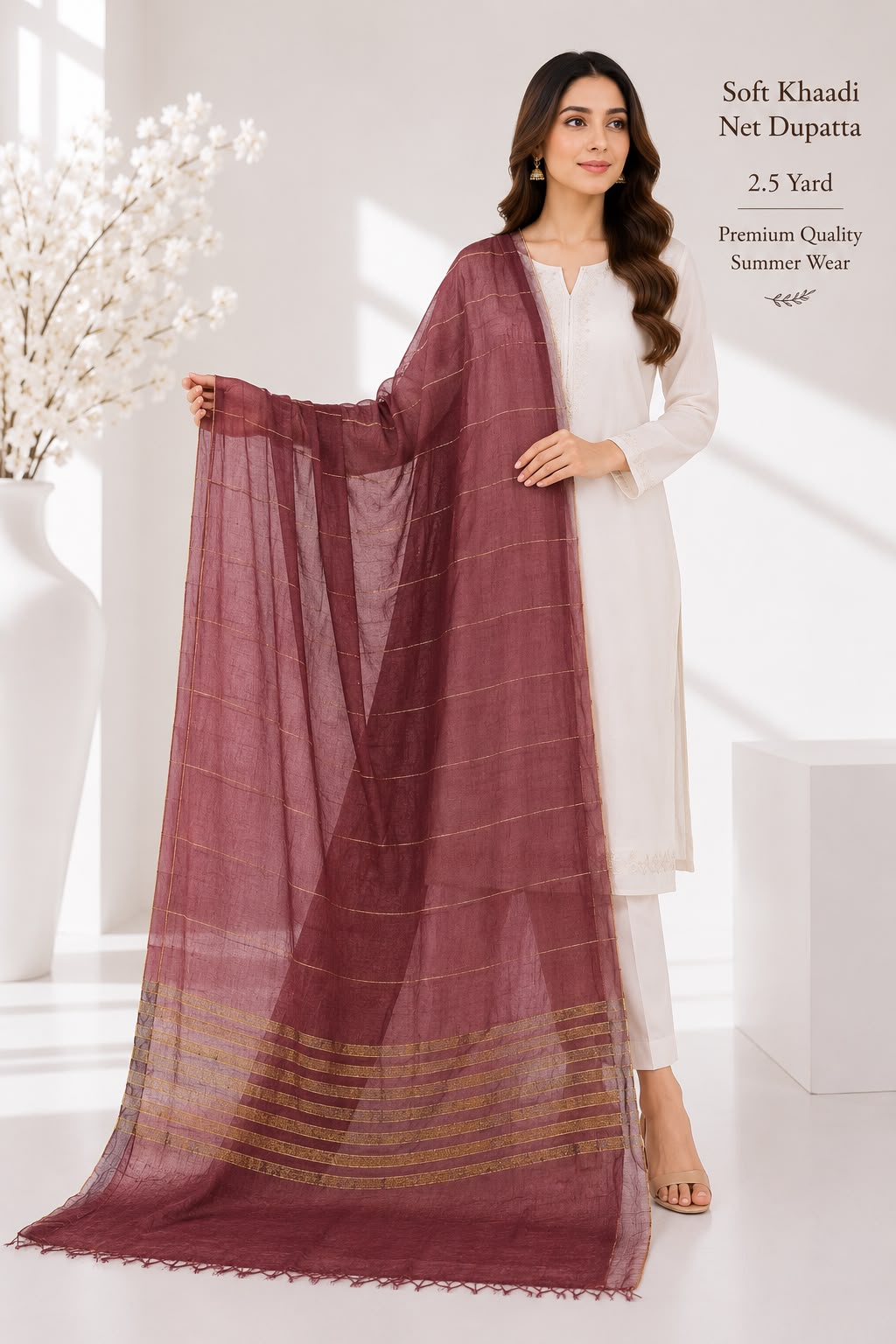 Soft Khaadi Net Dupatta