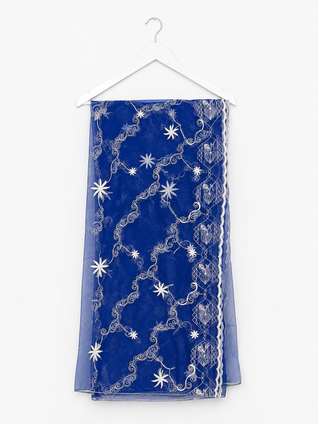 Embroidered net dupatta
