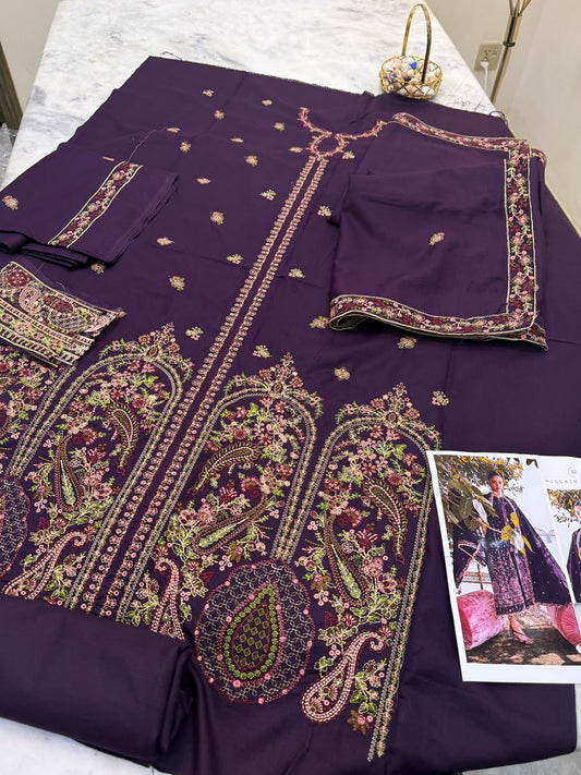 Luxury Dhanak H.R Embroidered 3PC Suit