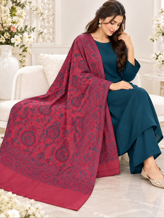 kani pashmina 3 Piece Unstitched Suit