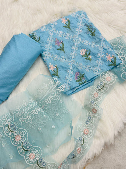 2pc embroidered