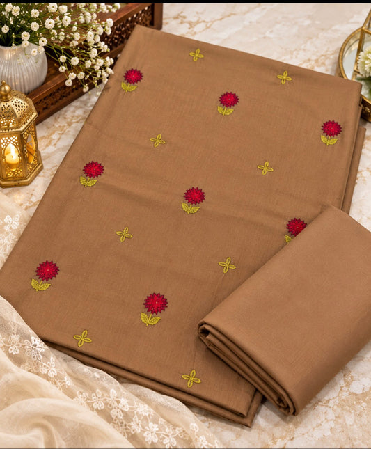 Dhanak Embroidered Floral 2PC