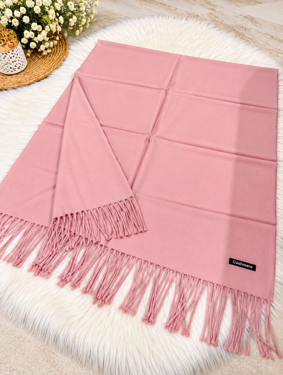 Single Shade Wool Mini Shawl