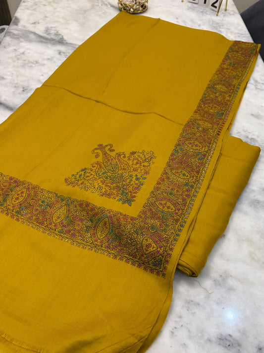 Pashmina Kacha Tanka musturd 3PC
