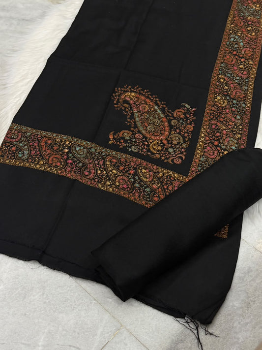 Pashmina Kacha Tanka  Black 3PC