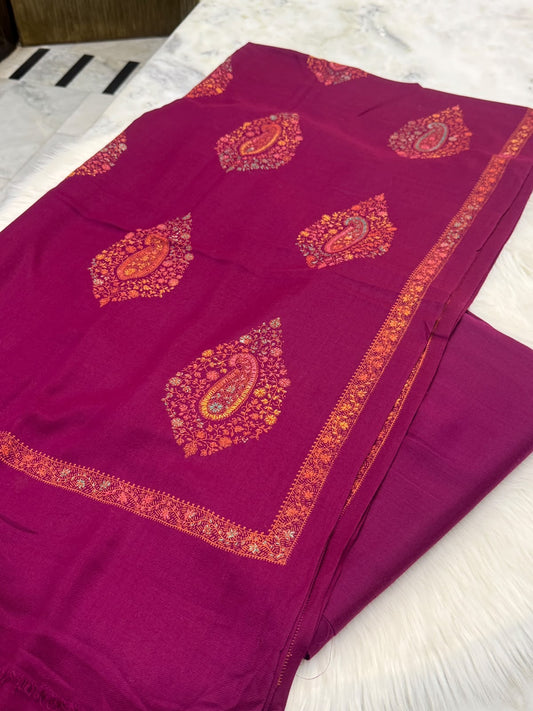 M.Pashmina Kacha Tanka  Magenta 3PC
