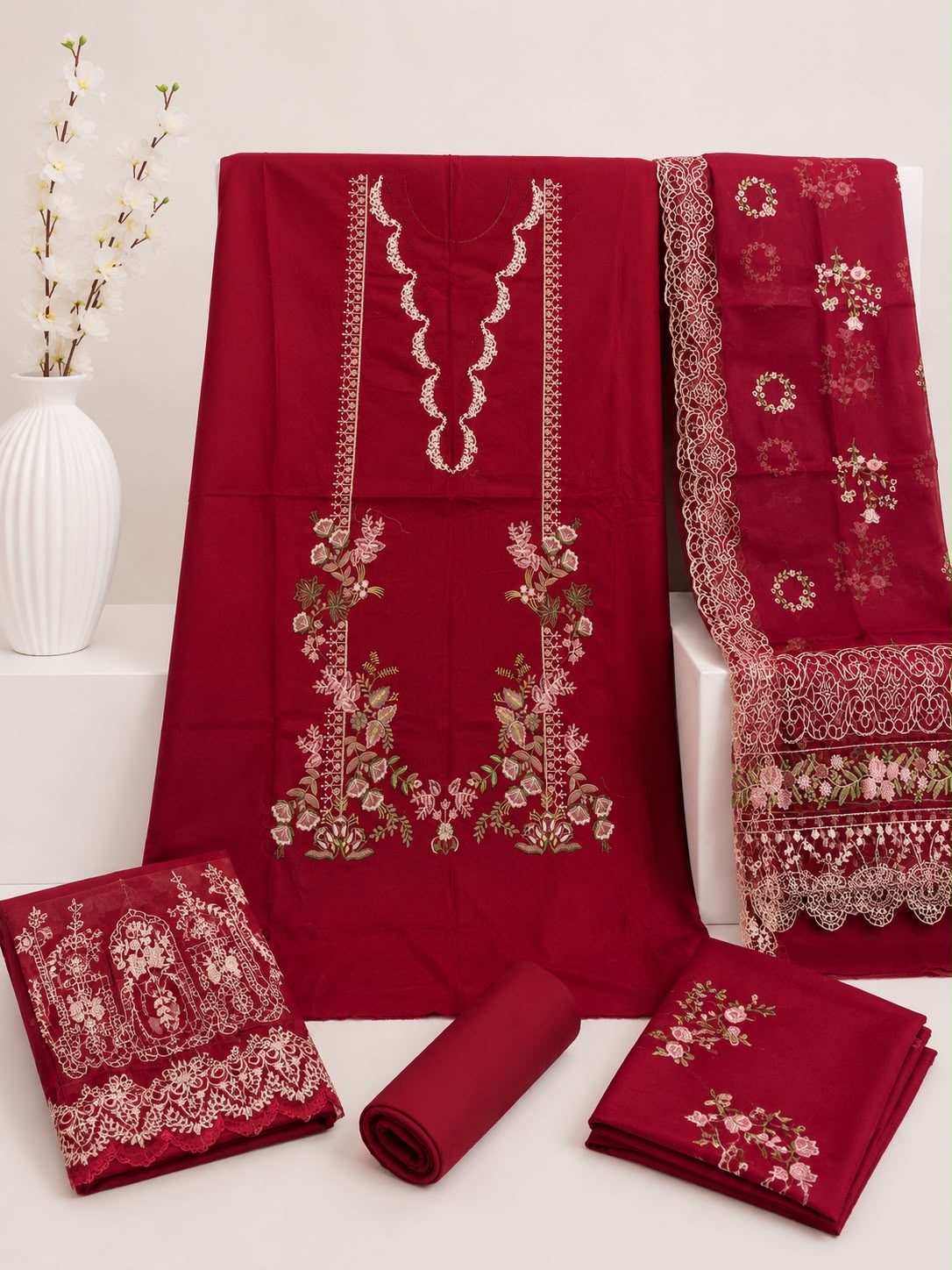 Crimson Grace | Luxury 3PC Lawn Suit