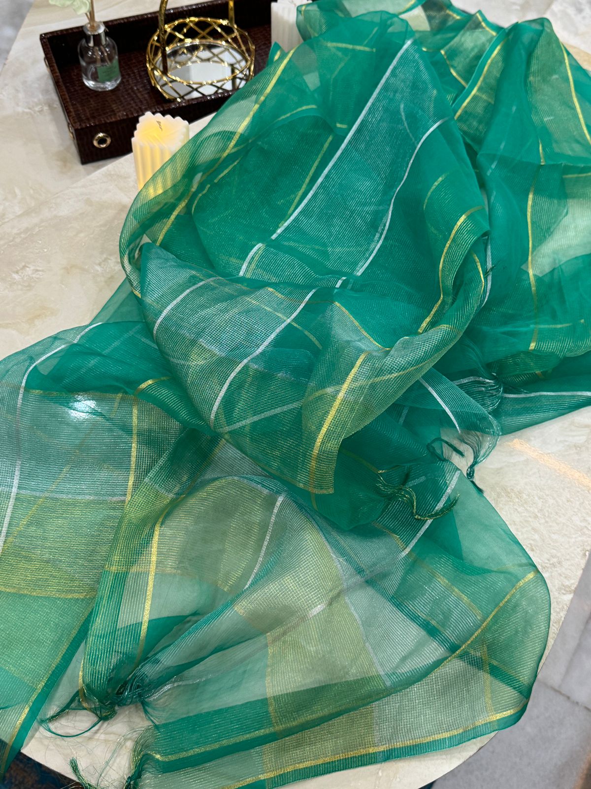 Plan organza Dupatta