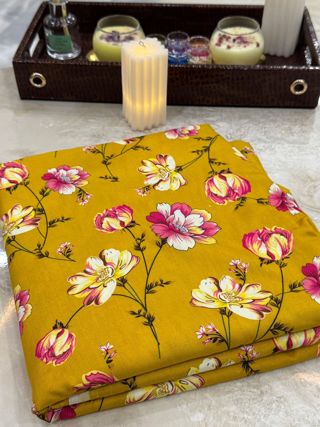 Two pc unstiched Lilen suit