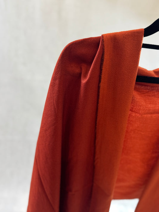 Double-sided wool mini shawl